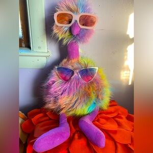 Two VTG pairs funky sunglasses,translucent pink,clear w/ombre lenses